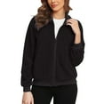 thumbnail image 1 of Women Fleece Jacket Zip Up Long Sleeve Comfort Warm Jackets Fall Jackets Ladies Jacket, 1 of 5