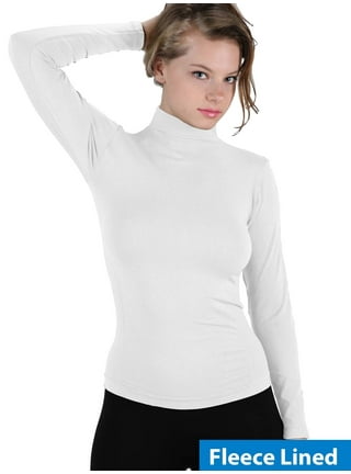 White long clearance sleeve mock turtleneck