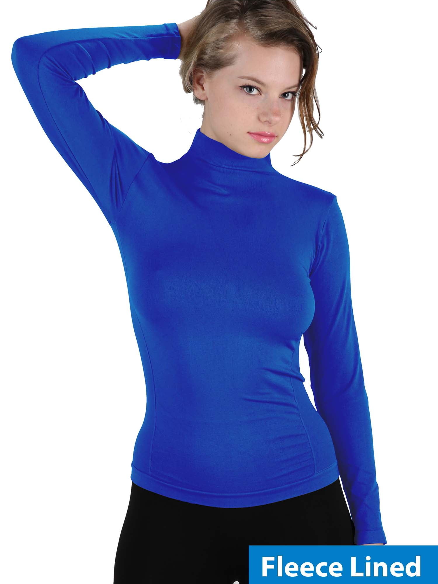Women-Fleece-Lined-Mock-neck-