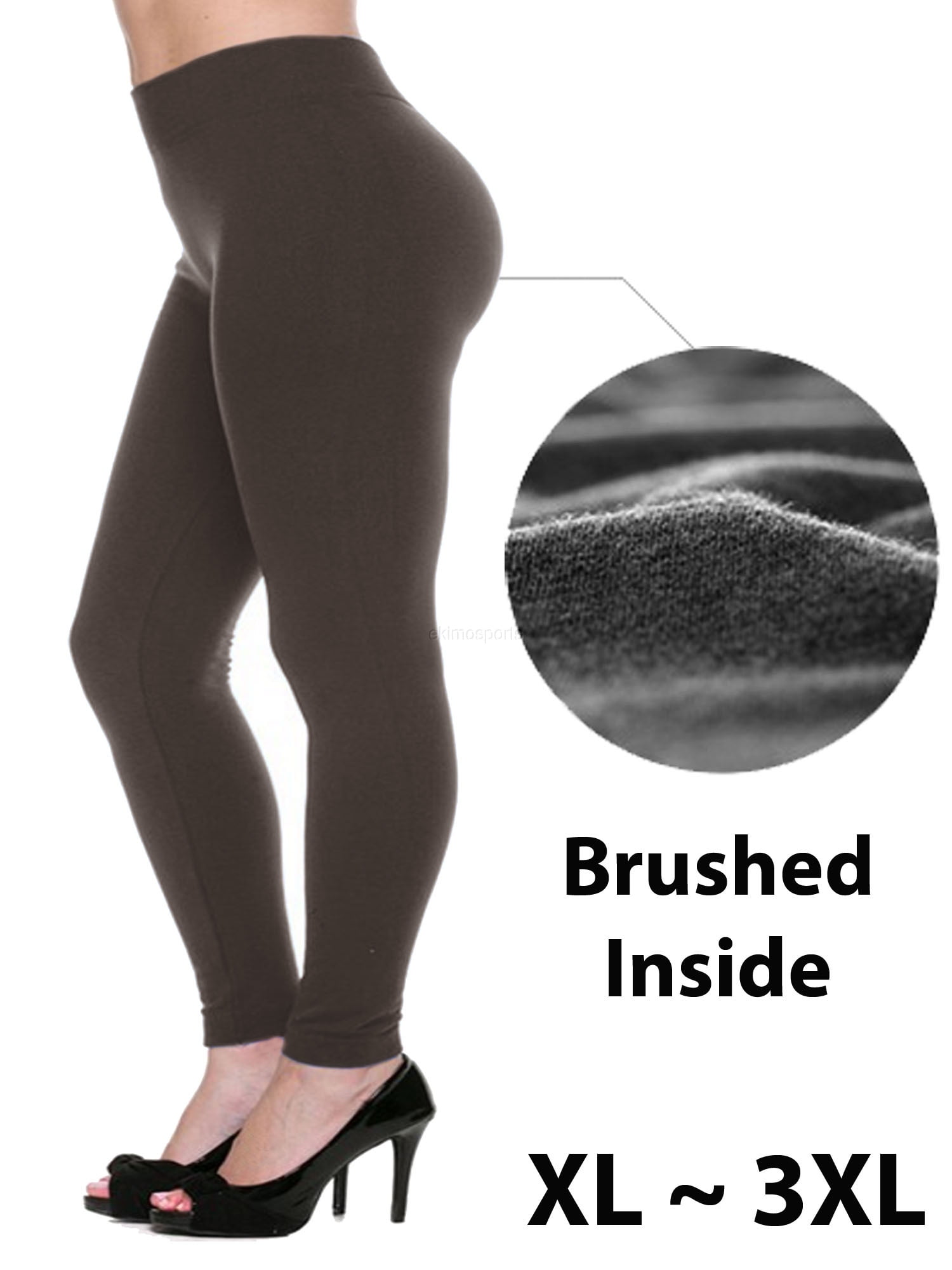 Women Fleece Lined Plus Size Full Length Legging Thick Warm Winter Thights Pants XL 2XL 3XL