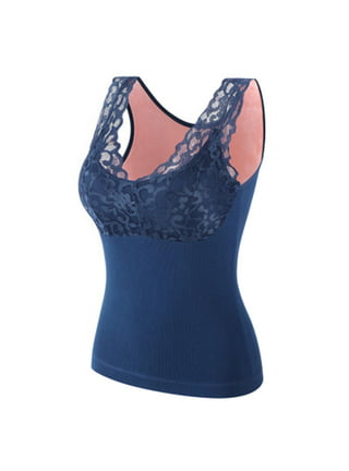 Flenwgo Womens Cotton Thermal Fleece Lined Underwear Tops Cami Tank Top  Warm Base Layer Vest : : Clothing, Shoes & Accessories