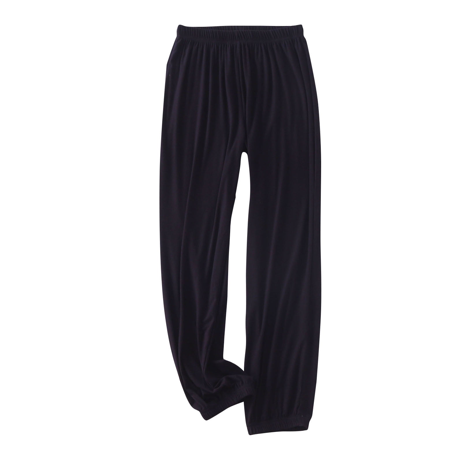 Women Fleece Pajama Pant Warm Sleepwear Bottoms Plush Loungewear Thick Sleep Pants Womens Comfy Pants S-14 Black L