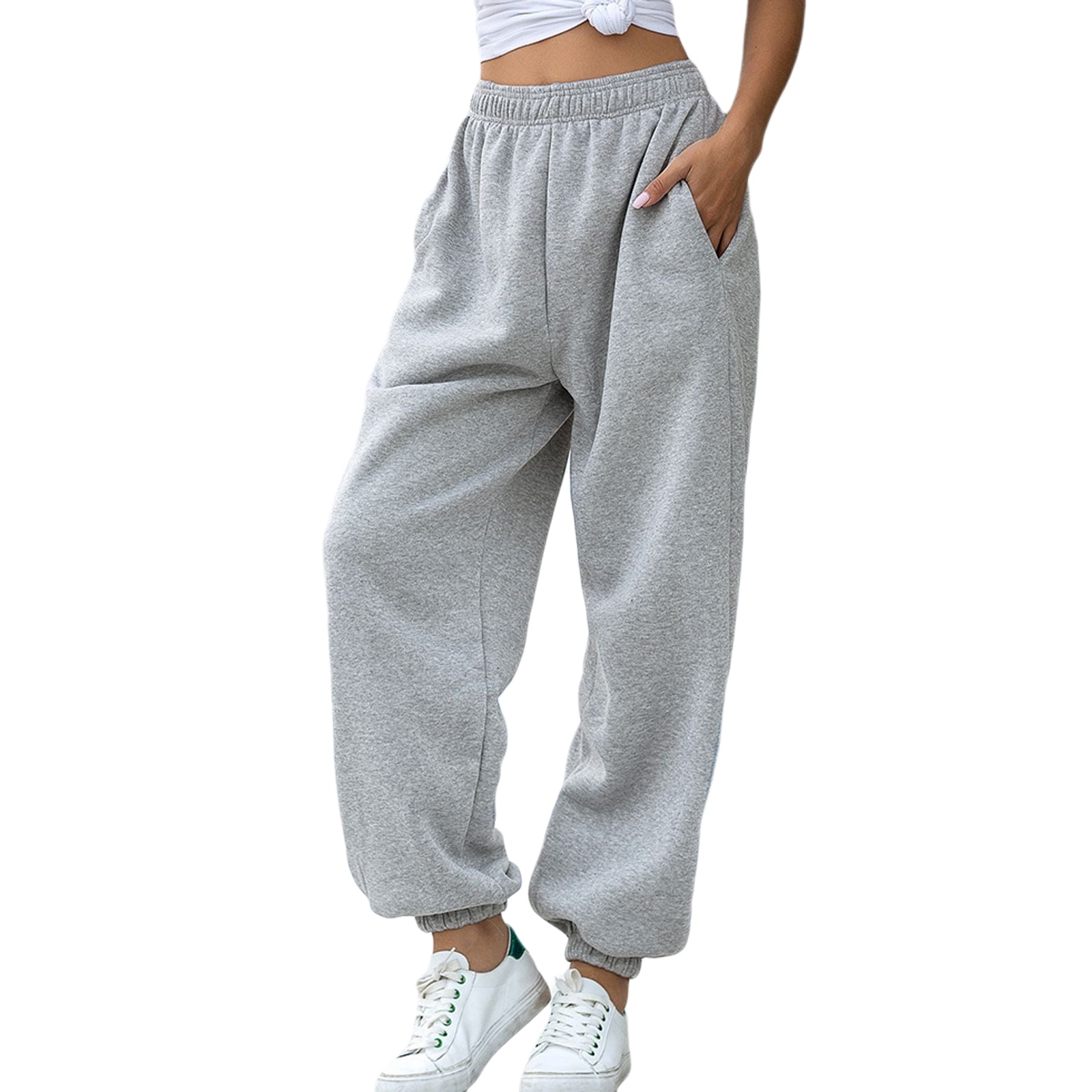 ATHVOTAR Flare Sweatpants Women Fleece Pants 2023 Autumn Winter