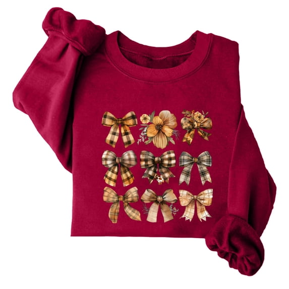 Women Fleece Sweatshirts Fall Casual Crew Neck Shirts Long Sleeve Oversized Graphic Sweatshirts Red XL