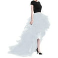 thumbnail image 1 of Women Floor Length High Waist High Low Tulle Layered Spectial Occasion Skirt Wedding Party Petticoat Dress, 1 of 6
