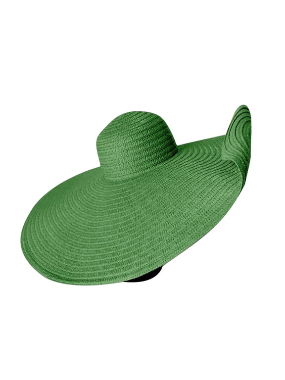 Women's Elegant Bow Straw Sun Hat, UPF 50+ Floppy Wide Brim UV Protection, Foldable Packable Summer Beach Hat,Khaki (One Size)