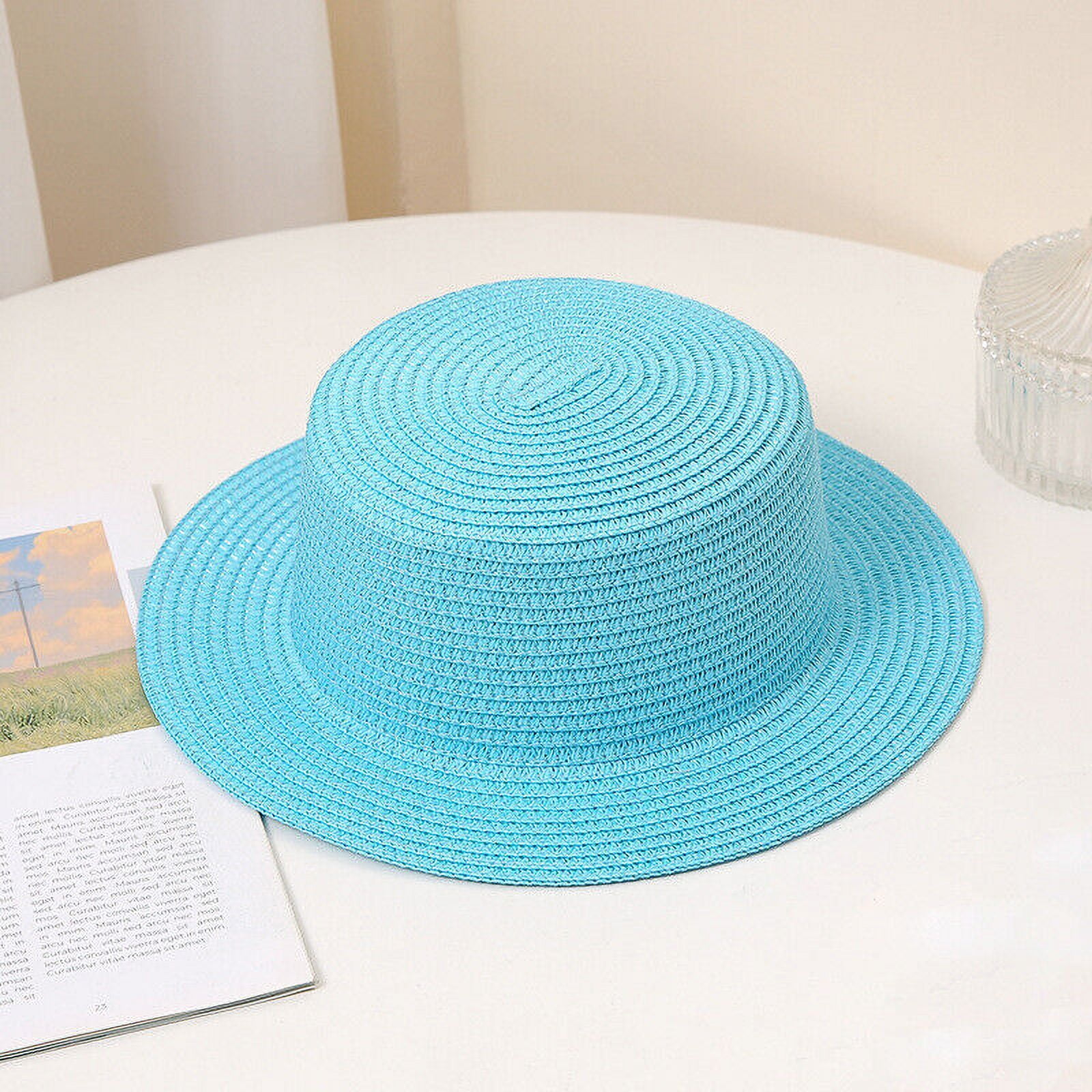 Women Floppy Sun Beach Panama Fedora Straw Hats Wide Brim Packable