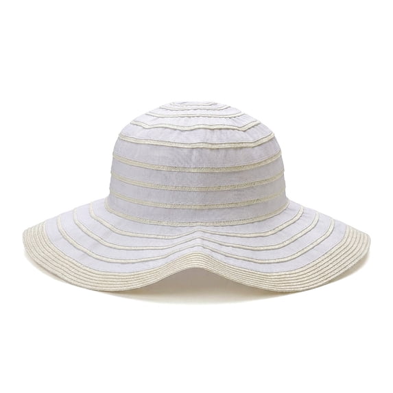 Women Floppy Sun Bucket Hats w/ Wide Brim Straw Edge Summer Beach UV Protection Foldable Gardening Hiking Cap by Solaris
