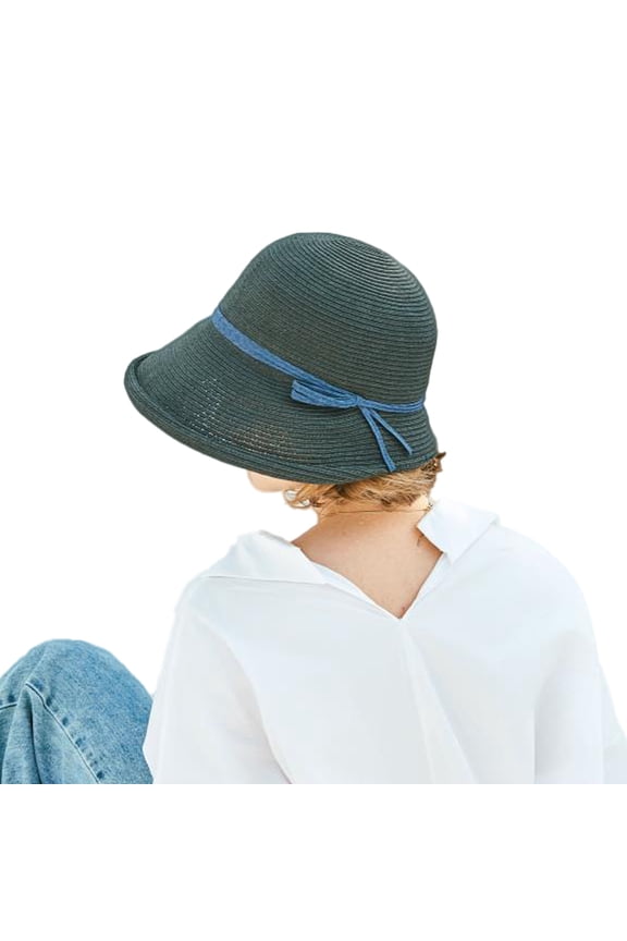Women Floppy Sun Hat Foldable French Straw Beach Bonnet Cap