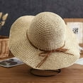 thumbnail image 1 of Women Floppy Sun Hat Summer Wide Brim Beach Cap Packable Cotton Straw Hat for Travel, 1 of 6