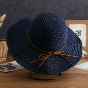 MACGIN Women Floppy Sun Hat Summer Wide Brim Beach Cap Packable Cotton Straw Hat for Travel