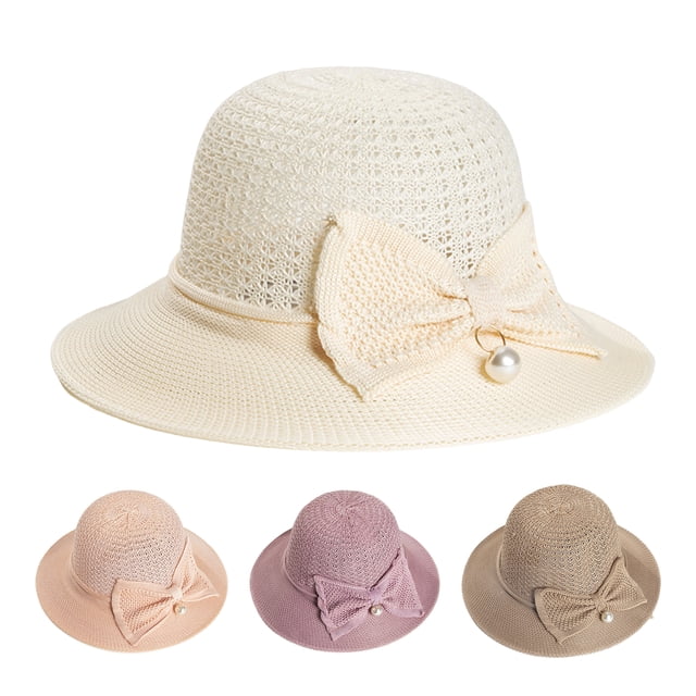 Chapeau Soleil Femme Sun & Sky - Rose, Floppy, OSFM, Neuf, Stock Ancien