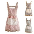 thumbnail image 1 of Women Floral Aprons with Pockets Flower Kitchen Cooking Aprons with Adjustable Strap Vintage Waterproof Resistant Apron for Kitchen Baking Gardening Household Cleaning Gift Supplies, 1 of 6
