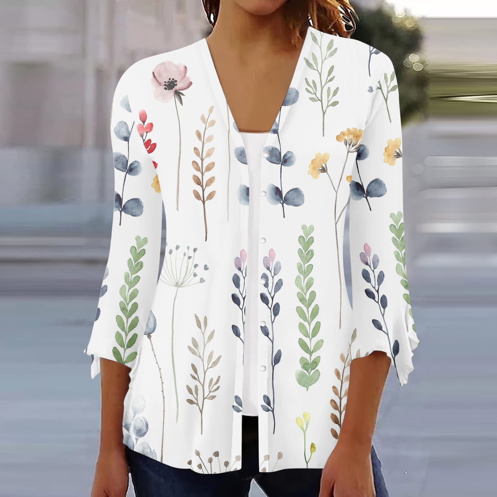 Ladies floral deals cardigans