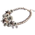 thumbnail image 1 of Women Floral Chain Statement Bib Big Necklace Collar Fashion Jewelry, 1 of 9