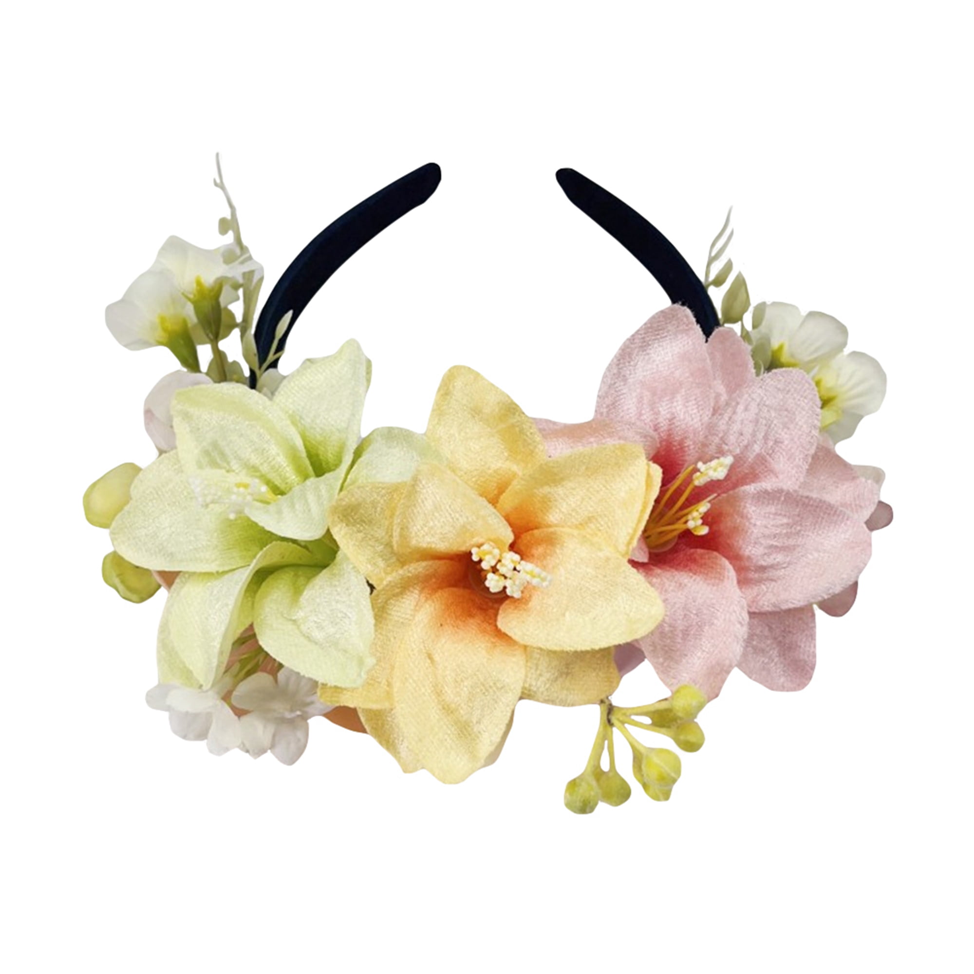 Women Floral Crown Girl Floral Headband Hair Wreath Flower Headpiece