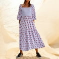 thumbnail image 1 of Women Floral Embroidered Maxi Dress Long Puff Sleeve Square Neck Bohemian Flowy Dress With Pockets Smocked Fall Dress plus Size Long Dresses for Women Dark Dress Formal Gowns for Women plus Size Dress, 1 of 8