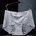 thumbnail image 1 of Women Floral Lace High Waist Underwear Full Coverage Panties Mesh Breathable See Through Briefs Soft Stretch Lingerie V Back Lace Panties Pussycat Panties Workout Underwear for Women Womens Underwear, 1 of 3