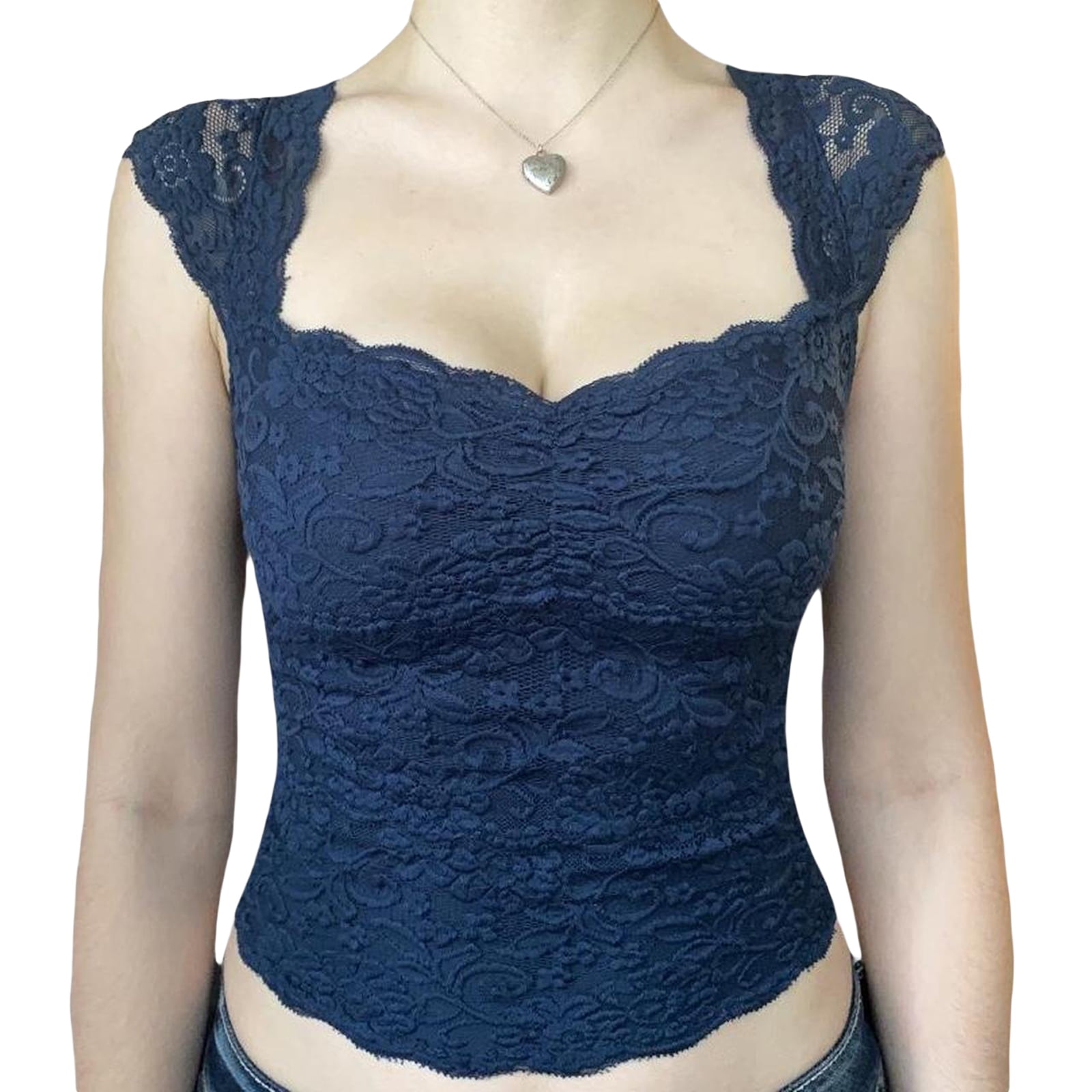 Summer Trendy Women's Floral Lace Milkmaid Top, 90s Vintage Summer Trendy Women's Floral Lace Milkmaid Top, 90s Vintage