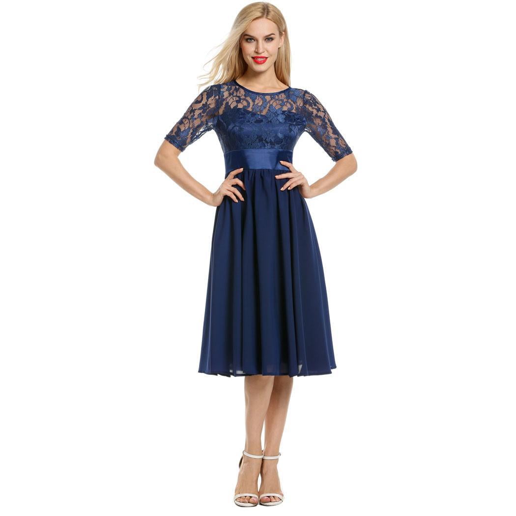 Maternity Strapless Floral Lace Short Sleeve Dress main image 0