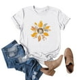 thumbnail image 1 of Women Floral Printed Casual Short Sleeve O Neck T Shirt Summer Loose Blouse Tops, 1 of 4