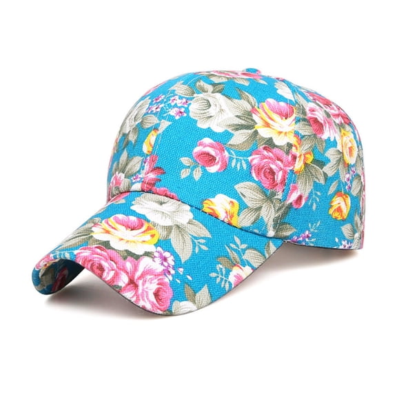 Women Floral Printed Hat Baseball Cap Sun Shade Fashion Ladies Sunscreen Hat Outdoor Sport Casual Hat Adjustable