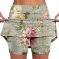 thumbnail image 1 of Women Floral Printed Workout Skirt Skorts Casual Stretchy High Waisted Gym Yoga Tennis Skorts with Mini Skirts, 1 of 4
