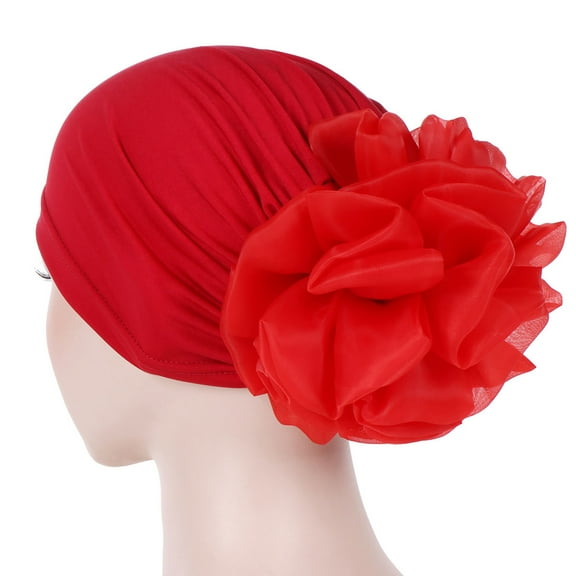 Women Flower Elastic Turban Beanie Head Wrap Chemo Cap Hat