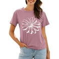 thumbnail image 1 of Women Flower Graphic Printed T-Shirt,M, 1 of 7