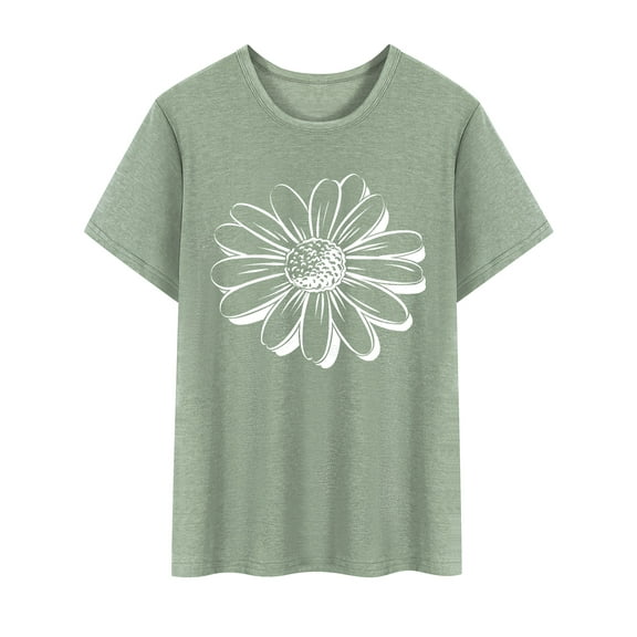 Women Flower Graphic Printed T-Shirt
