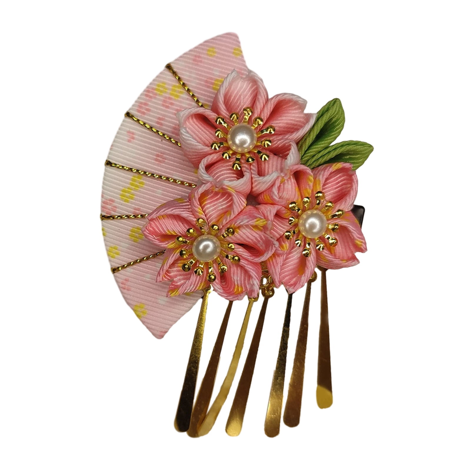 New - Japanese Flower Hairpin Ethnic Handmade Sakura Kanzashi Japanese Girl Hairpin  main image 4