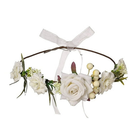 Women Flower Hair Garland Headband Floral Wreath Hairband