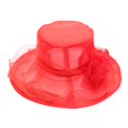 thumbnail image 1 of Women Flower Organza Sun Hat Wide Brim Visor Caps for Beach Party, 1 of 5