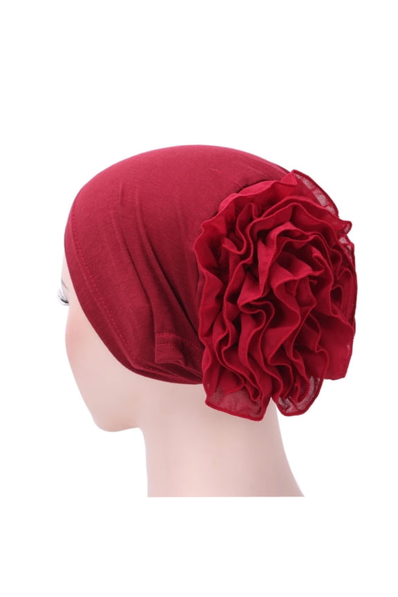Women Flower Ruffle Cancer Chemo Hat Scarf Head Wrap Cap Baseball Cap Flag Cool Cap Hard Hat Patch Women Hats for Summer Mesh Mens Hat Dad Hat Women Womens Apparel Dad Trucker Hat I Am Wildcat Hat Pro