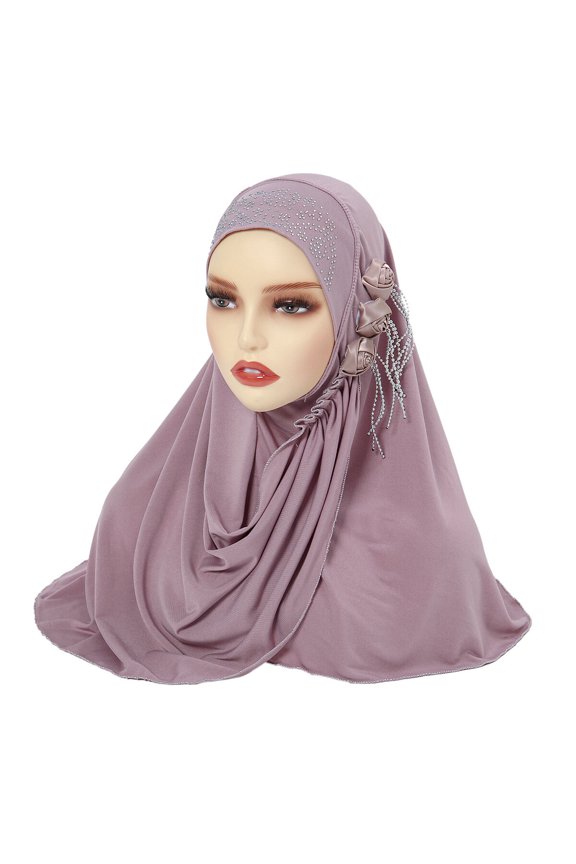 Women Flower Tassel Hijab Scarf Turban Head Hair Wrap Long Soft Shawl Scarves