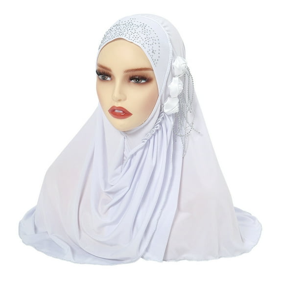 Women Flower Tassel Hijab Scarf Turban Head Hair Wrap Long Soft Shawl Scarves