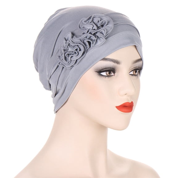 Women Flower Turban Beanie Hat Stretch Elastic Cap Headwear Hair Wrap Headwrap
