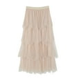 thumbnail image 1 of Women Flowy Fairy Skirt High Waisted Skirts Trendy Tulle Skirts Sheer Mesh Clothing, 1 of 6