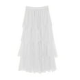 thumbnail image 1 of Women Flowy Fairy Skirt High Waisted Skirts Trendy Tulle Skirts Sheer Mesh Clothing, 1 of 6