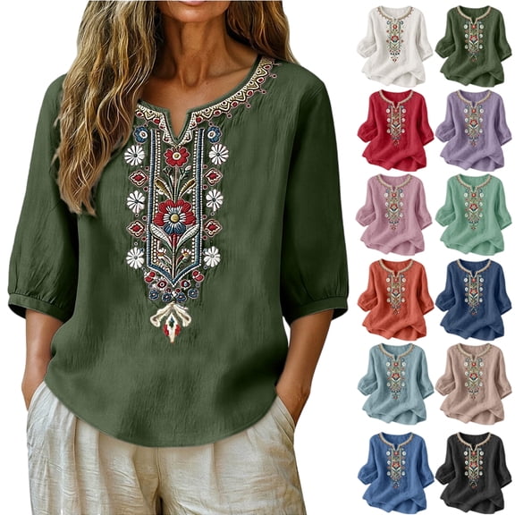 Women Flowy Tops Casual Loose Print Short Sleeve Plus Size T-Shirt Top Blouse Summer Fashion Tops for Women, Up to 65% Off!