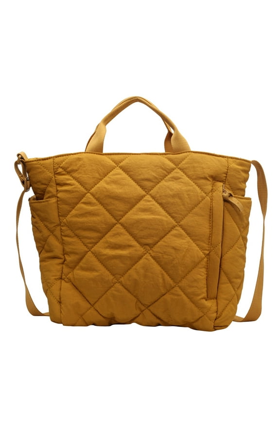 Women Fluffy Crossbody Bag Large Capacity Soft Winter ShopperTote Bag (Yellow)