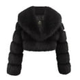 thumbnail image 1 of Women Fluffy Faux Fur Coat Short Zipper Coats Puffer Jacket Zip Up Winter Warm Fuzzy Teddy Jacket Dressy Causal Long Sleeved Jackets, 1 of 5