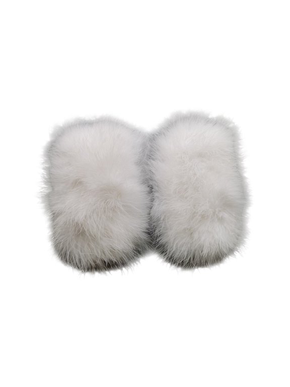 Women Fluffy Wrist Cuffs Feather Cuffs Arm Warmer Sleeve Decoration for Jacket Coat
