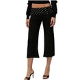 thumbnail image 1 of Women Fold Over Gaucho Pant Wide Leg Low Rise Flowy Capri Yoga Lounge Cropped Flare Bottoms Light Gray M, 1 of 8