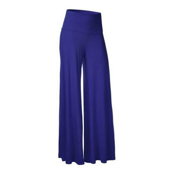 Women Fold Over High Waist Wide Leg Stretch Flare Leg Boot Cut Yoga Pants Leggings Palazzo Lounge Wear Pant Trousers