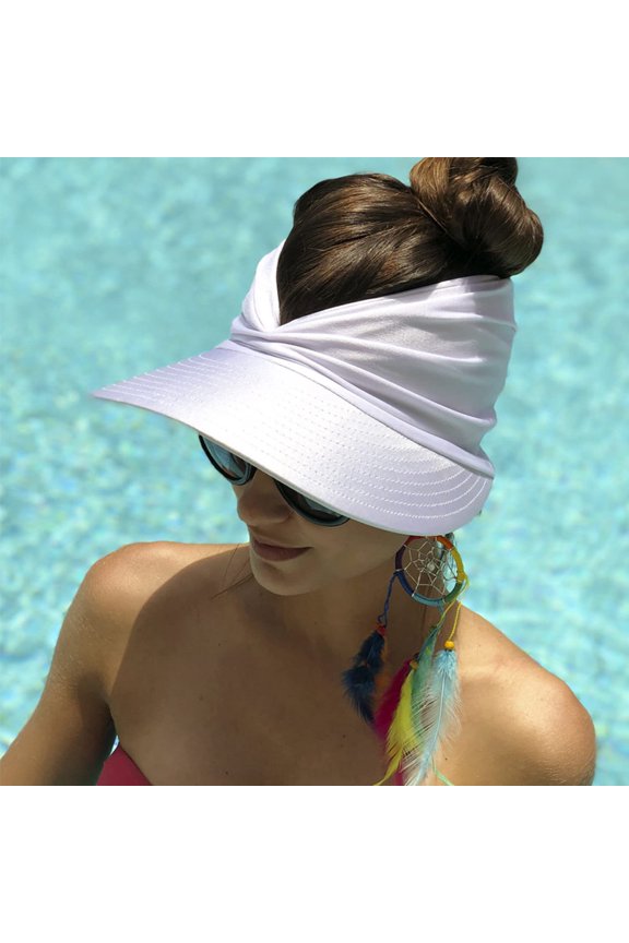 Women Foldable Beach Picnic Hat UV Protection Pleated Visor Hat