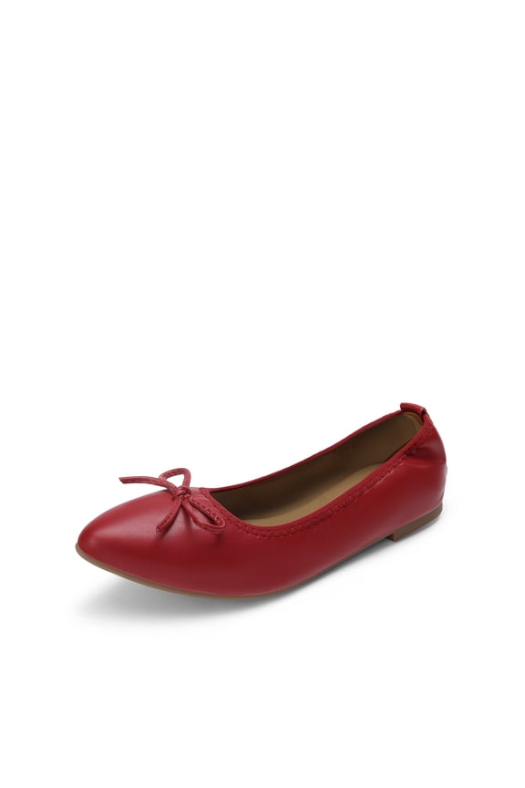 Women Foldable Flats Pointed Toe Ballet Shoes Slip On Comfortable Bowknot Design Lightweight Travel Dress Flats
