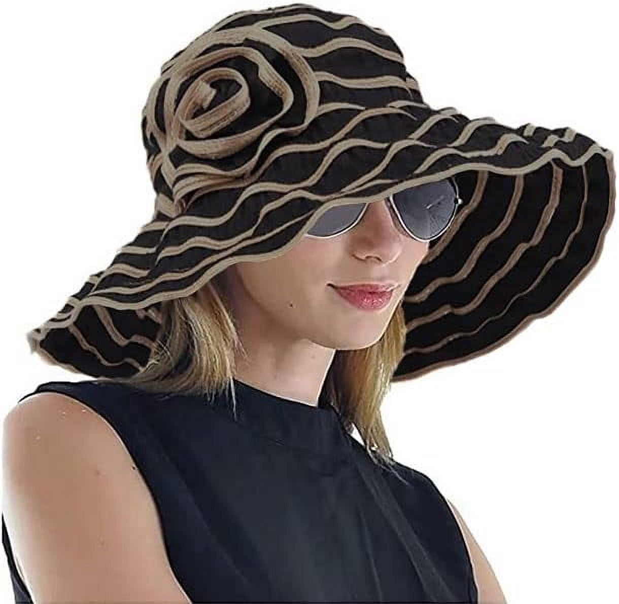 Women Folding Vintage Outdoor Sun Hats for Beach Garden 