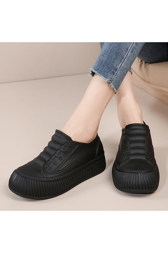 Women Food Service Leather Lace Up Oxfords Shoes Wide Round Toe Slip Resistant Shoes Nursing Shoes Comfortable Lightweight Business Work Formal Shoes