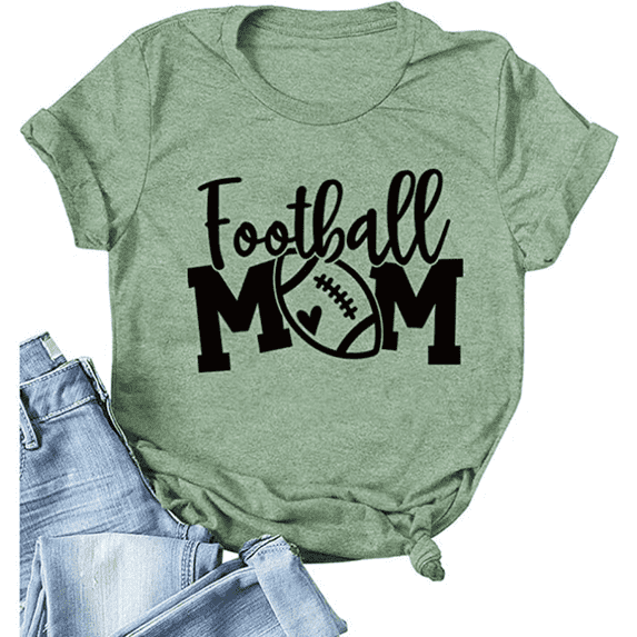 Women Football Mom Shirt Gift T-Shirt for Mom